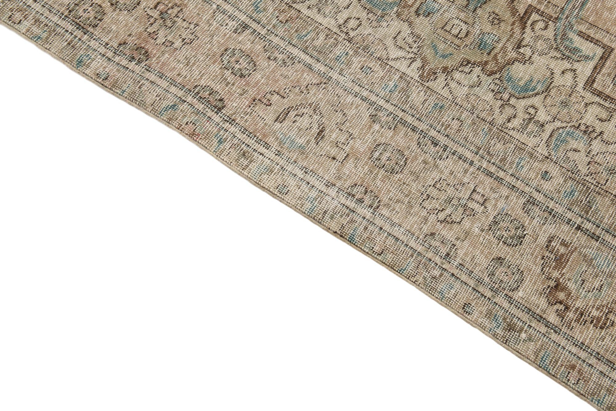 9' 5 x 12' 5 Hand Knotted Ultra Vintage Persian Wool Rug
