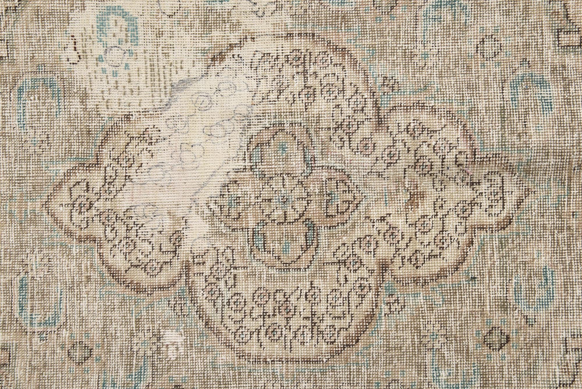 9' 5 x 12' 5 Hand Knotted Ultra Vintage Persian Wool Rug