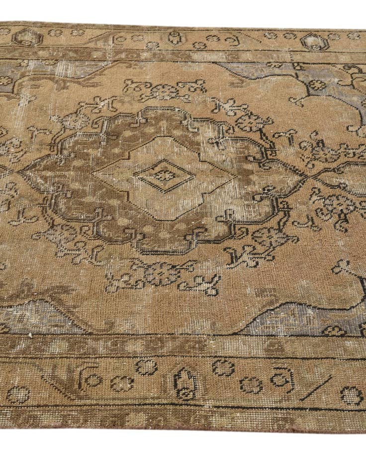 Detail image of 4' 6 x 5' 8  Hand Knotted Ultra Vintage Persian Wool Rug