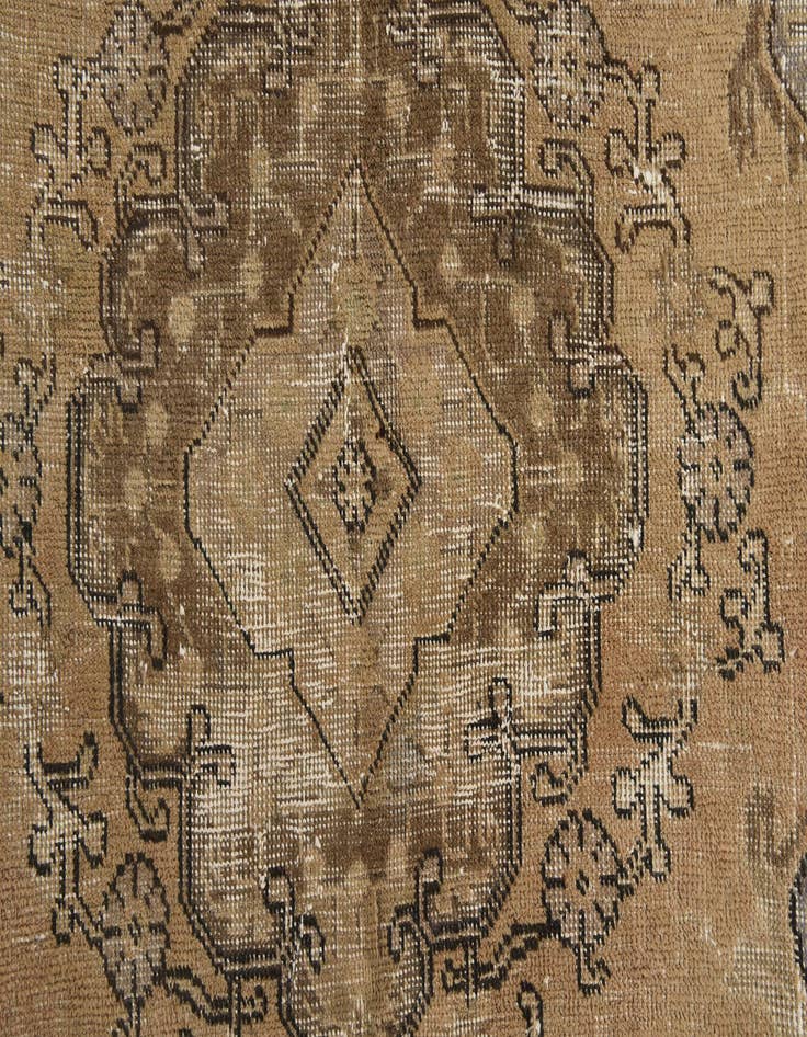 Detail image of 4' 6 x 5' 8  Hand Knotted Ultra Vintage Persian Wool Rug