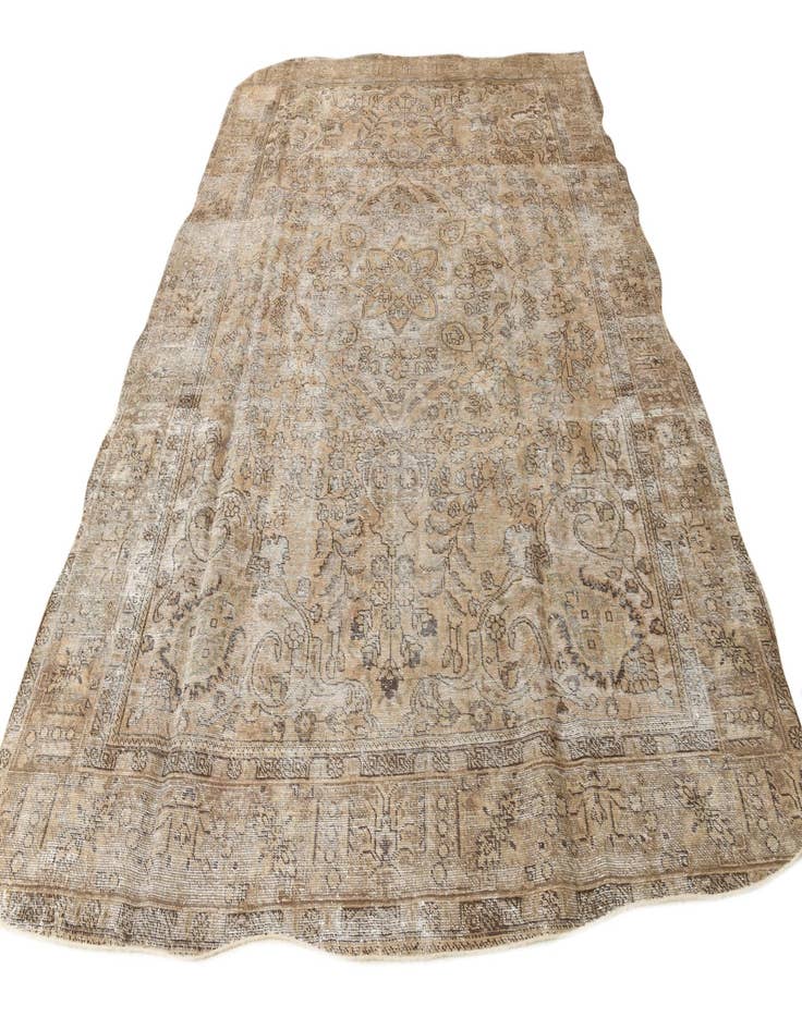 Detail image of 7' 10 x 11'  Hand Knotted Ultra Vintage Persian Wool Rug