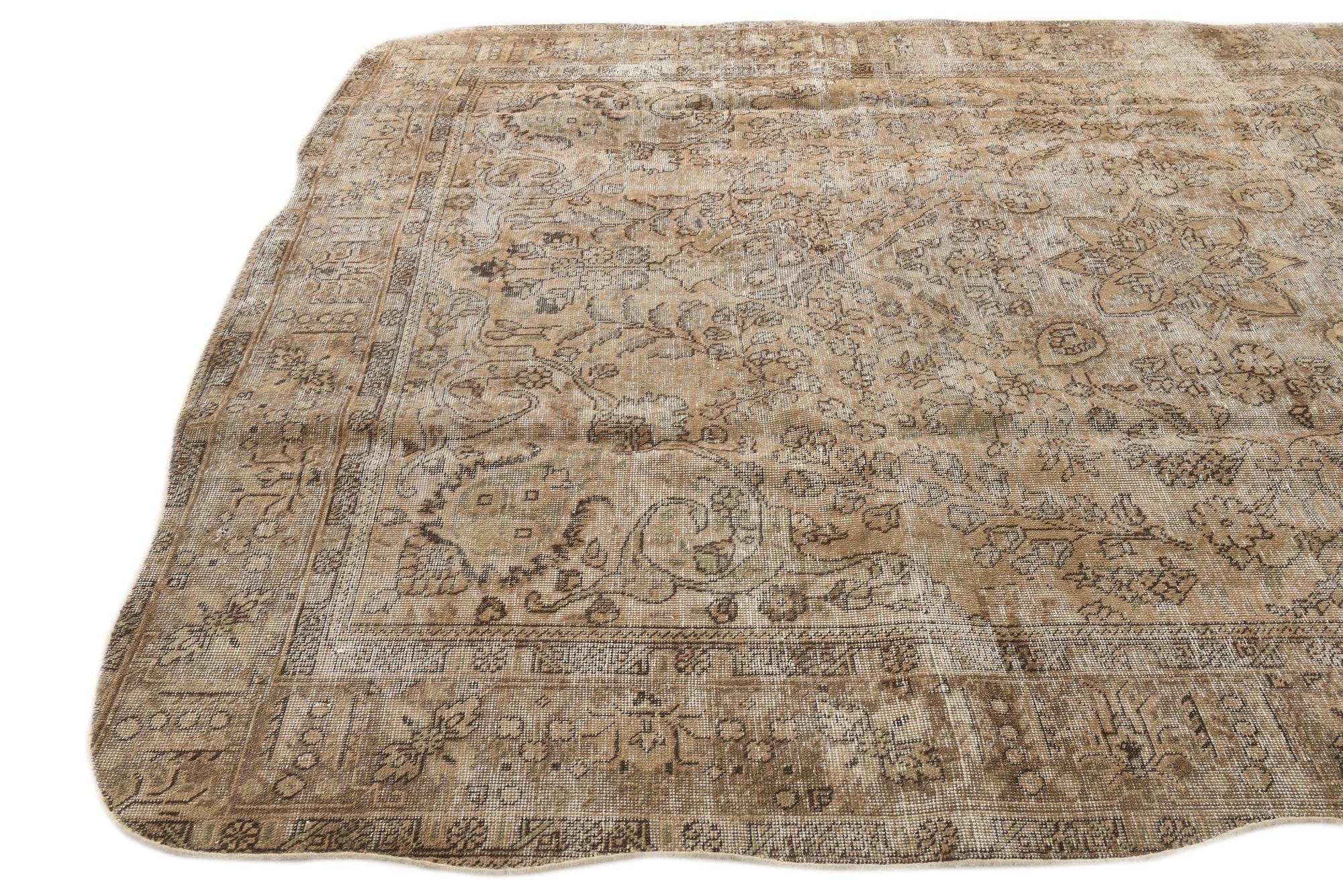 7' 10 x 11' Hand Knotted Ultra Vintage Persian Wool Rug