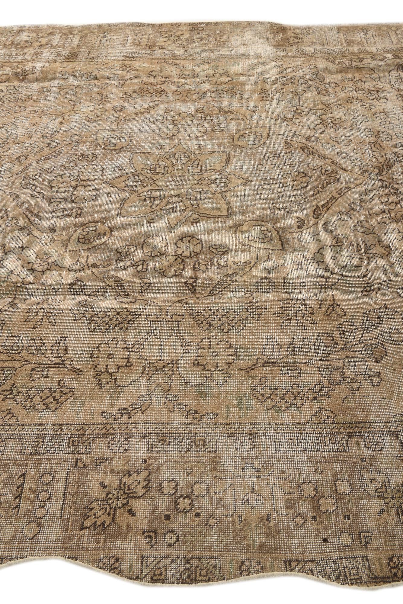 7' 10 x 11' Hand Knotted Ultra Vintage Persian Wool Rug