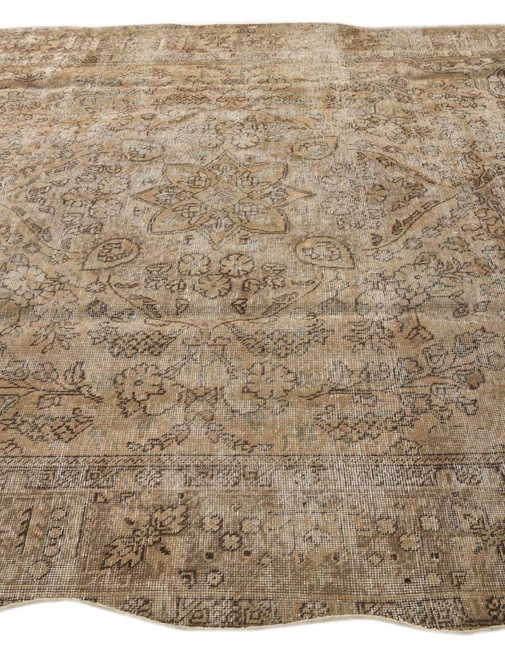 Detail image of 7' 10 x 11'  Hand Knotted Ultra Vintage Persian Wool Rug