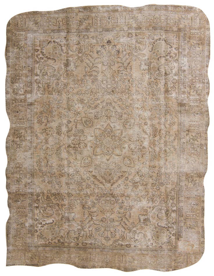 Detail image of 7' 10 x 11' Hand Knotted Ultra Vintage Persian Wool Rug