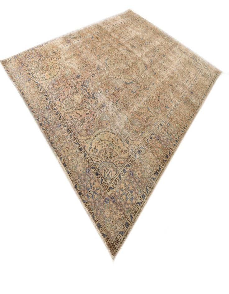 Detail image of 9' 7 x 12' 11  Hand Knotted Ultra Vintage Persian Wool Rug