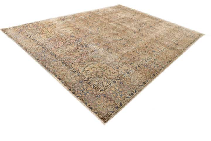 9' 7 x 12' 11 Hand Knotted Ultra Vintage Persian Wool Rug