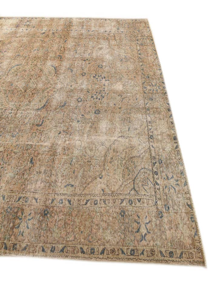 Detail image of 9' 7 x 12' 11  Hand Knotted Ultra Vintage Persian Wool Rug