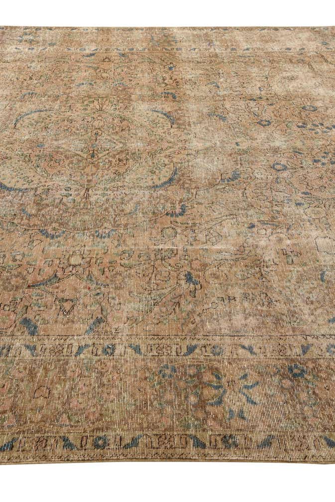 9' 7 x 12' 11 Hand Knotted Ultra Vintage Persian Wool Rug