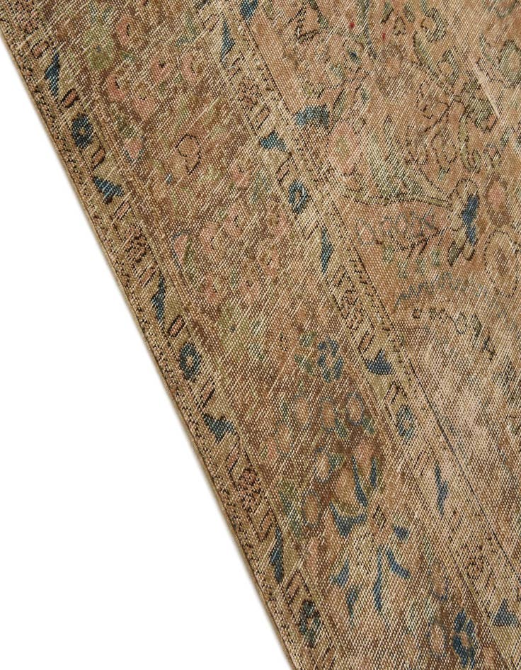 Detail image of 9' 7 x 12' 11  Hand Knotted Ultra Vintage Persian Wool Rug