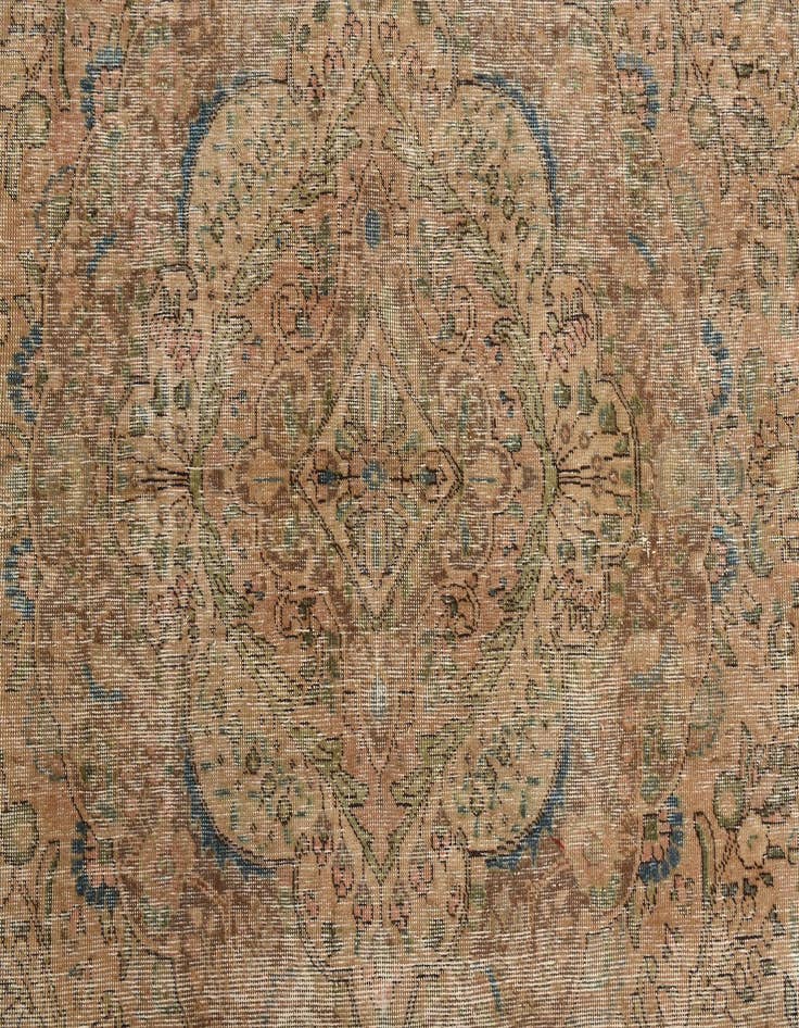 Detail image of 9' 7 x 12' 11  Hand Knotted Ultra Vintage Persian Wool Rug