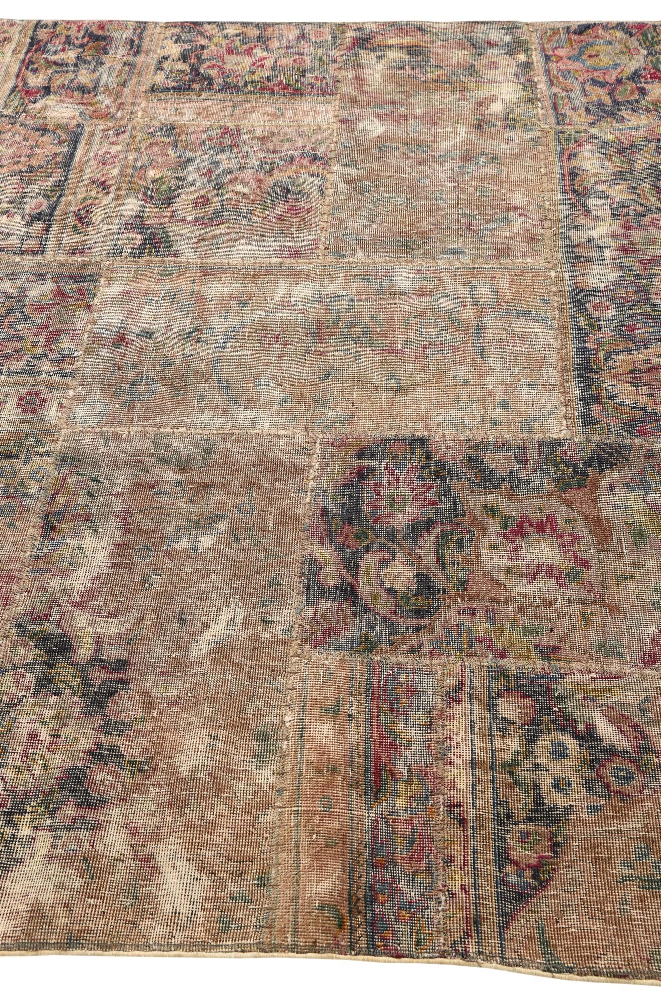 5' 7 x 8' 5 Hand Knotted Ultra Vintage Persian Wool Rug