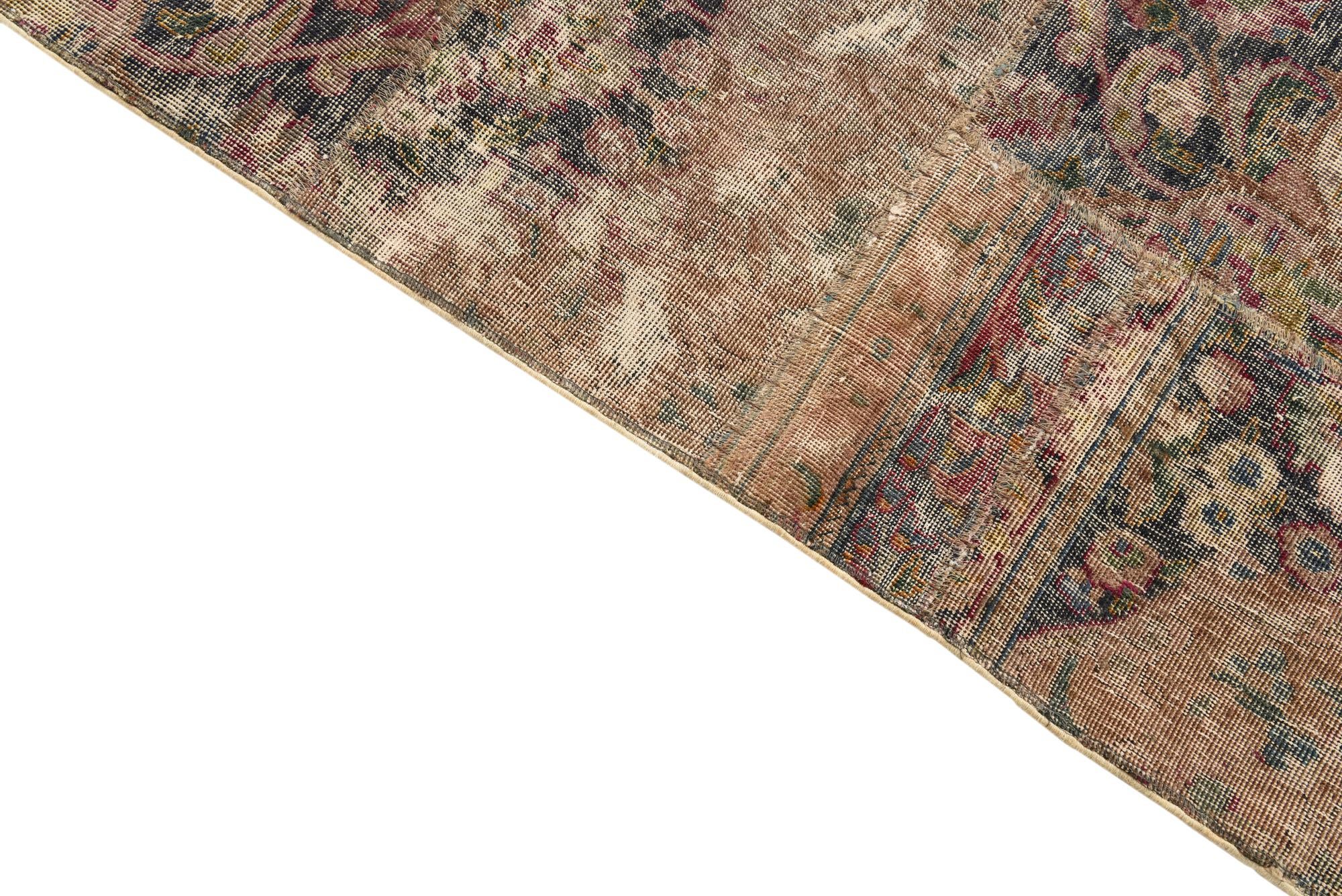 5' 7 x 8' 5 Hand Knotted Ultra Vintage Persian Wool Rug