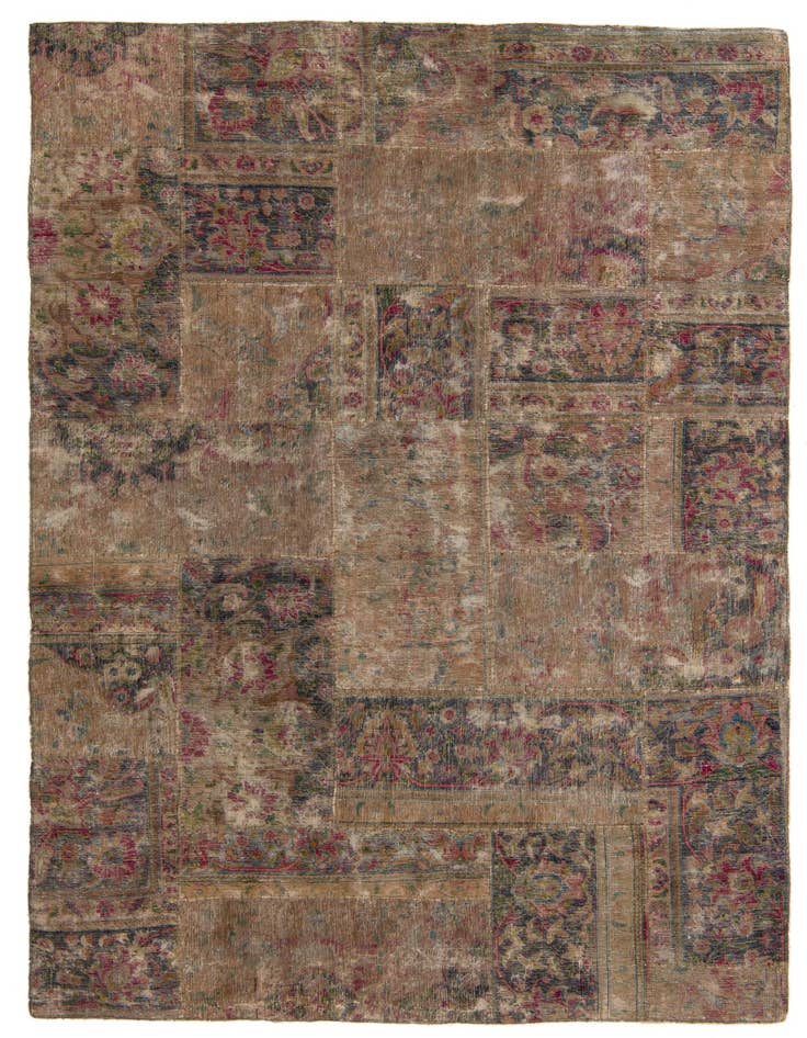 Detail image of 5' 7 x 8' 5 Hand Knotted Ultra Vintage Persian Wool Rug