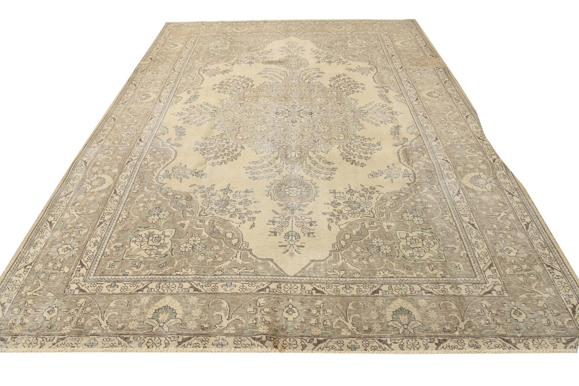 8' x 11' Hand Knotted Ultra Vintage Persian Wool Rug