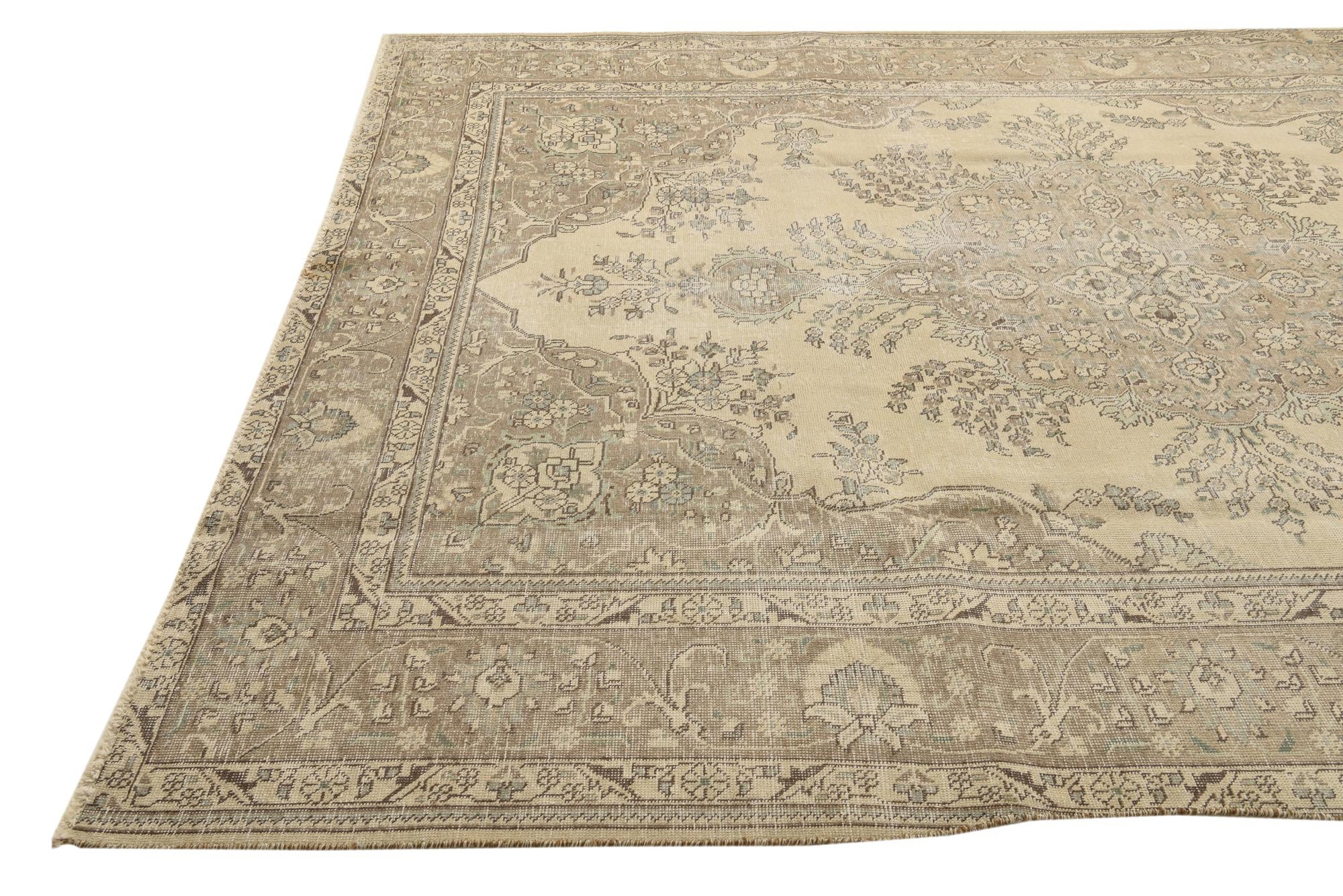 8' x 11' Hand Knotted Ultra Vintage Persian Wool Rug