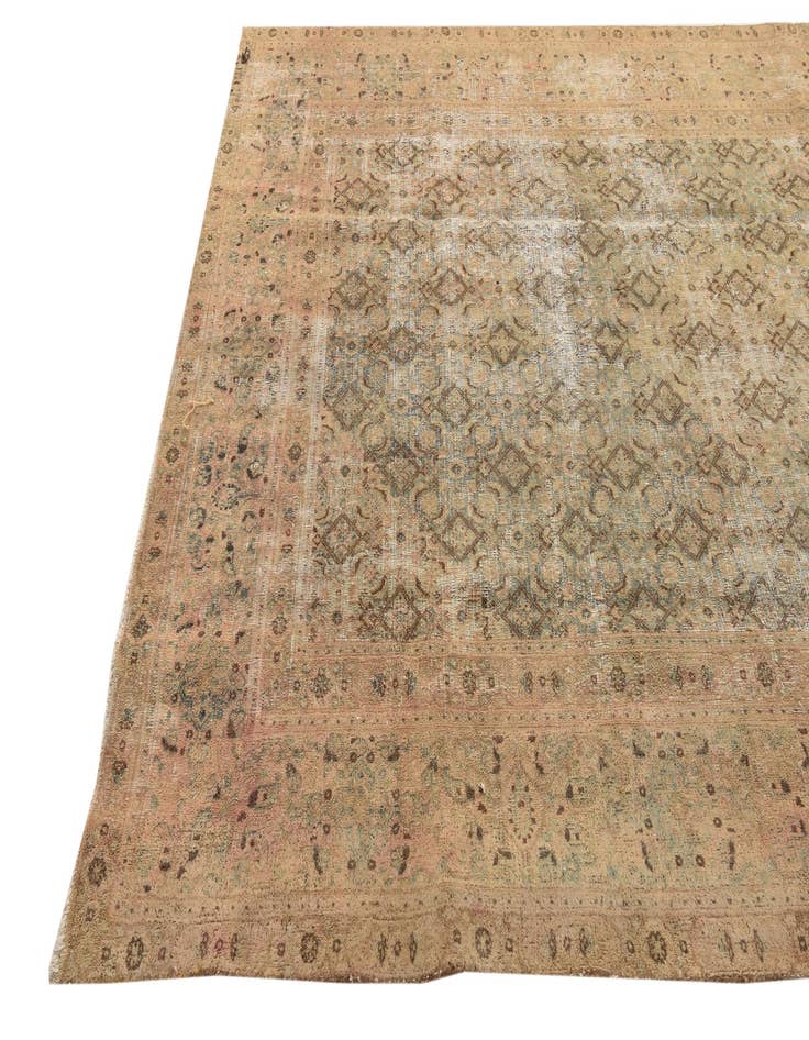 Detail image of 6' 6 x 10'  Hand Knotted Ultra Vintage Persian Wool Rug