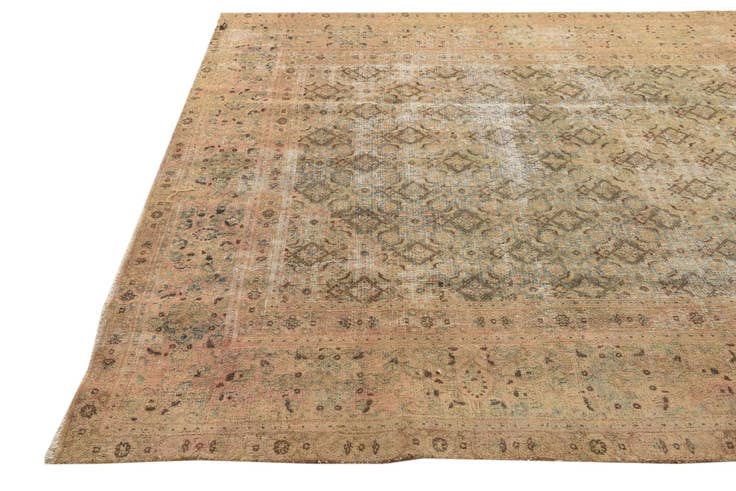 Detail image of 6' 6 x 10' Hand Knotted Ultra Vintage Persian Wool Rug