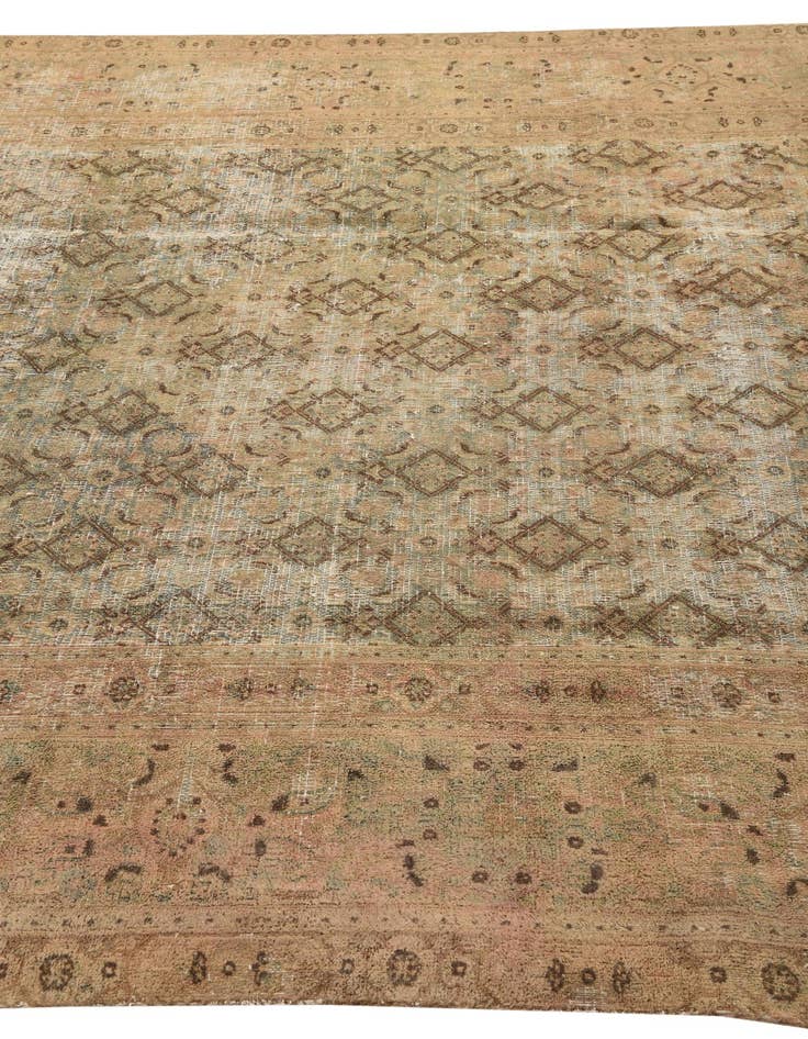 Detail image of 6' 6 x 10'  Hand Knotted Ultra Vintage Persian Wool Rug