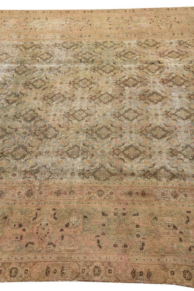 6' 6 x 10' Hand Knotted Ultra Vintage Persian Wool Rug