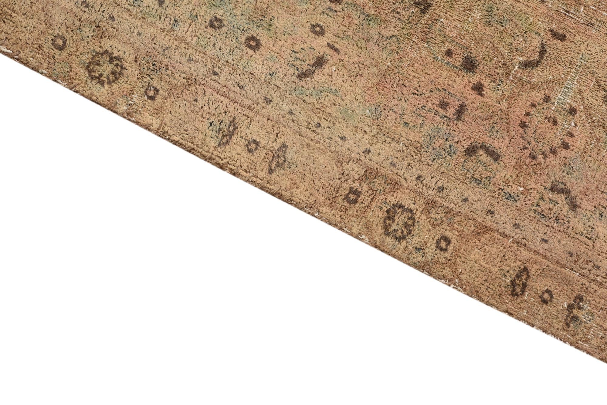 6' 6 x 10' Hand Knotted Ultra Vintage Persian Wool Rug