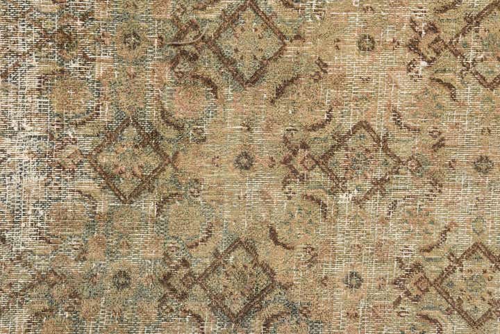 6' 6 x 10' Hand Knotted Ultra Vintage Persian Wool Rug