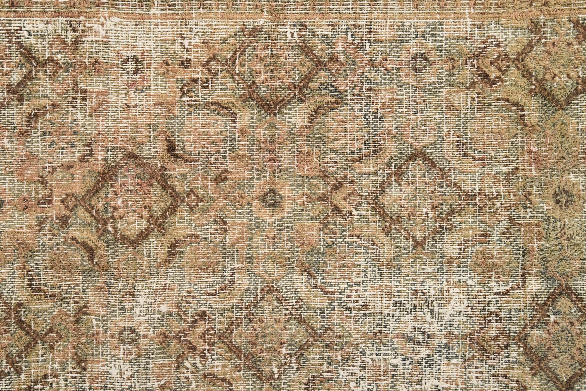 6' 6 x 10' Hand Knotted Ultra Vintage Persian Wool Rug