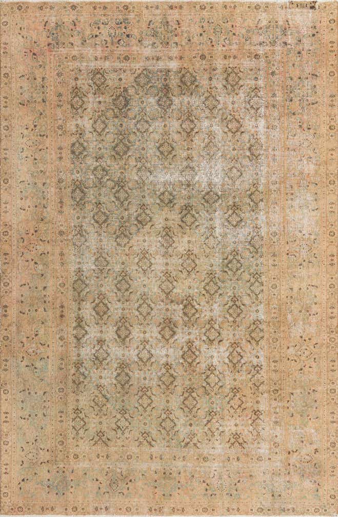 6' 6 x 10' Hand Knotted Ultra Vintage Persian Wool Rug