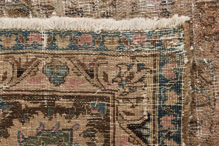 9' 5 x 13' Hand Knotted Ultra Vintage Persian Wool Rug