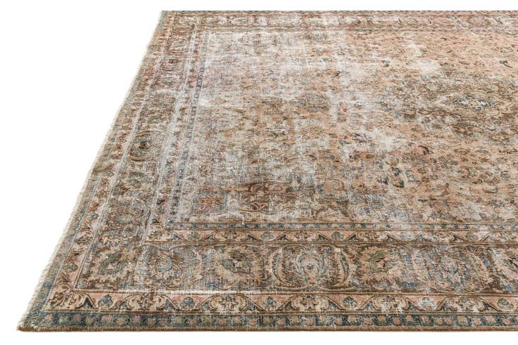 Detail image of 9' 5 x 13' Hand Knotted Ultra Vintage Persian Wool Rug