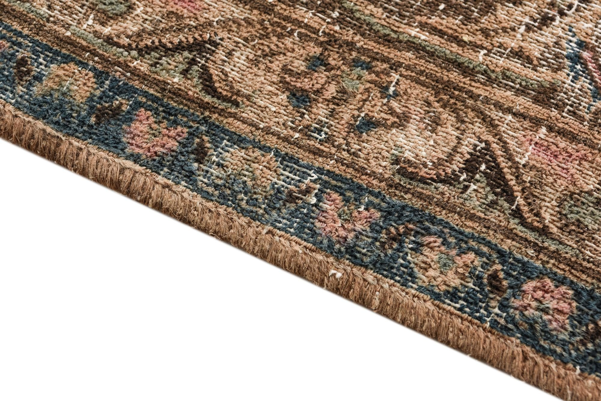 9' 5 x 13' Hand Knotted Ultra Vintage Persian Wool Rug