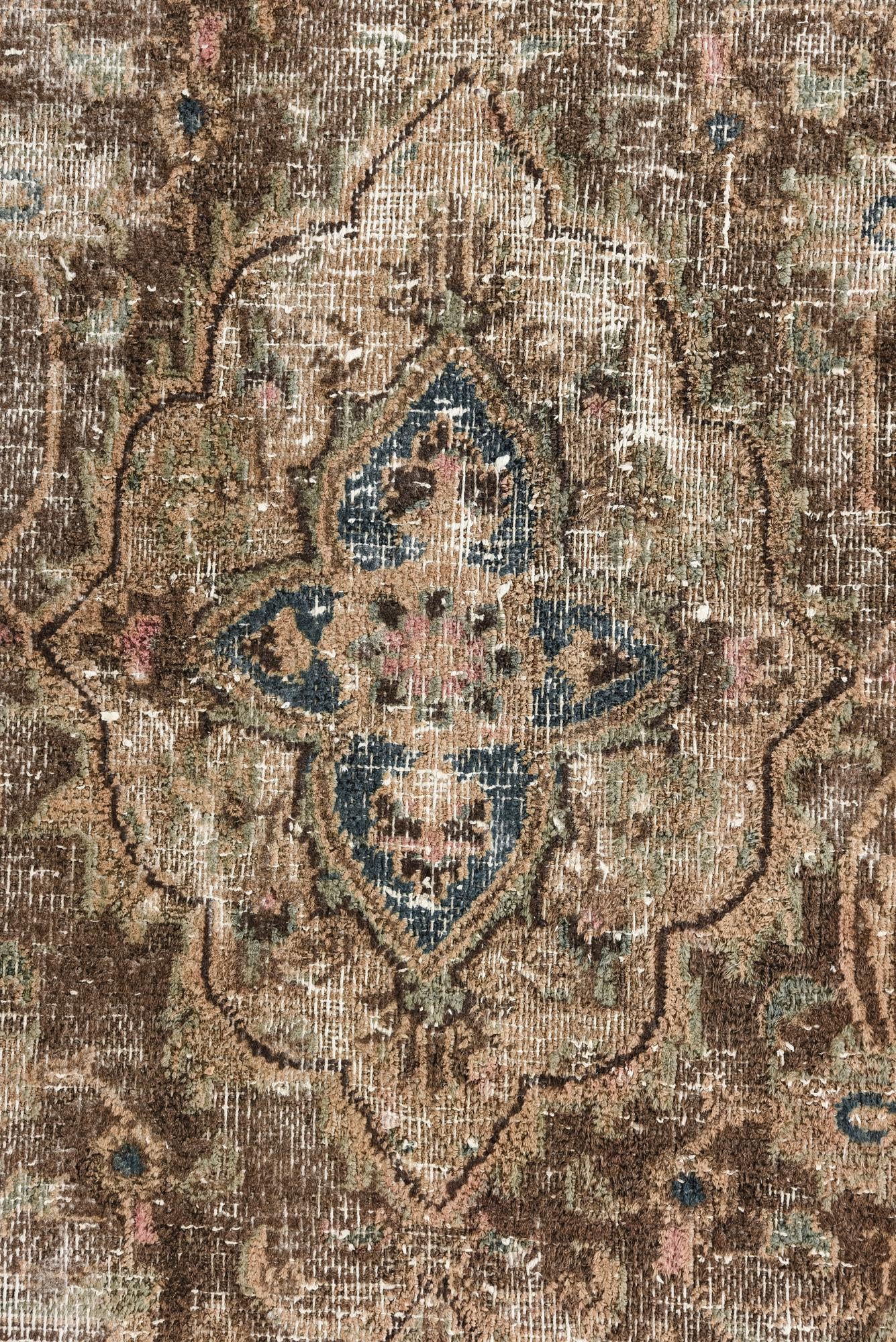 9' 5 x 13' Hand Knotted Ultra Vintage Persian Wool Rug