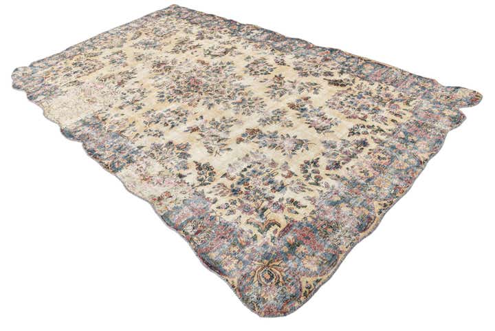 6' 2 x 10' 8 Hand Knotted Ultra Vintage Persian Wool Rug