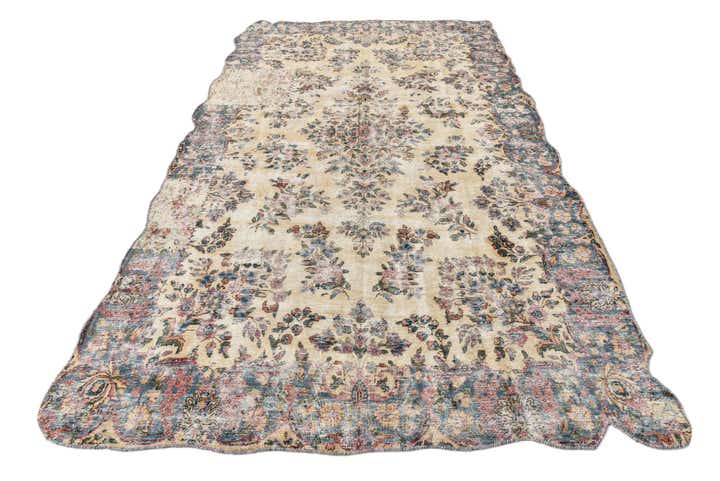 6' 2 x 10' 8 Hand Knotted Ultra Vintage Persian Wool Rug