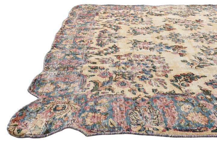 6' 2 x 10' 8 Hand Knotted Ultra Vintage Persian Wool Rug