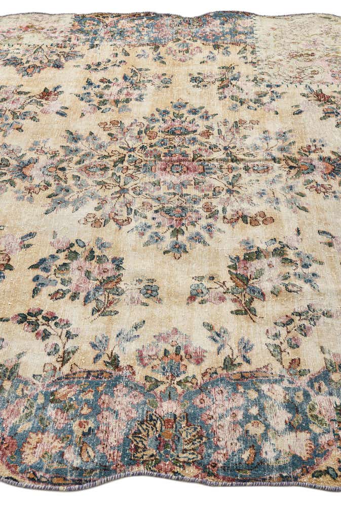 6' 2 x 10' 8 Hand Knotted Ultra Vintage Persian Wool Rug