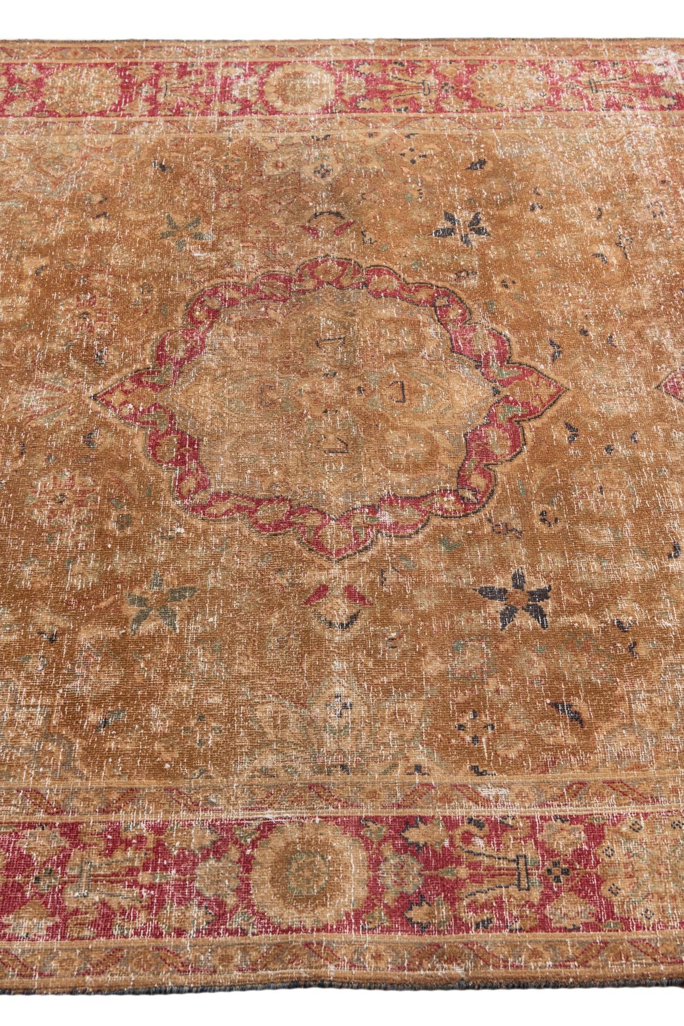 4' 2 x 6' 1 Hand Knotted Ultra Vintage Persian Wool Rug