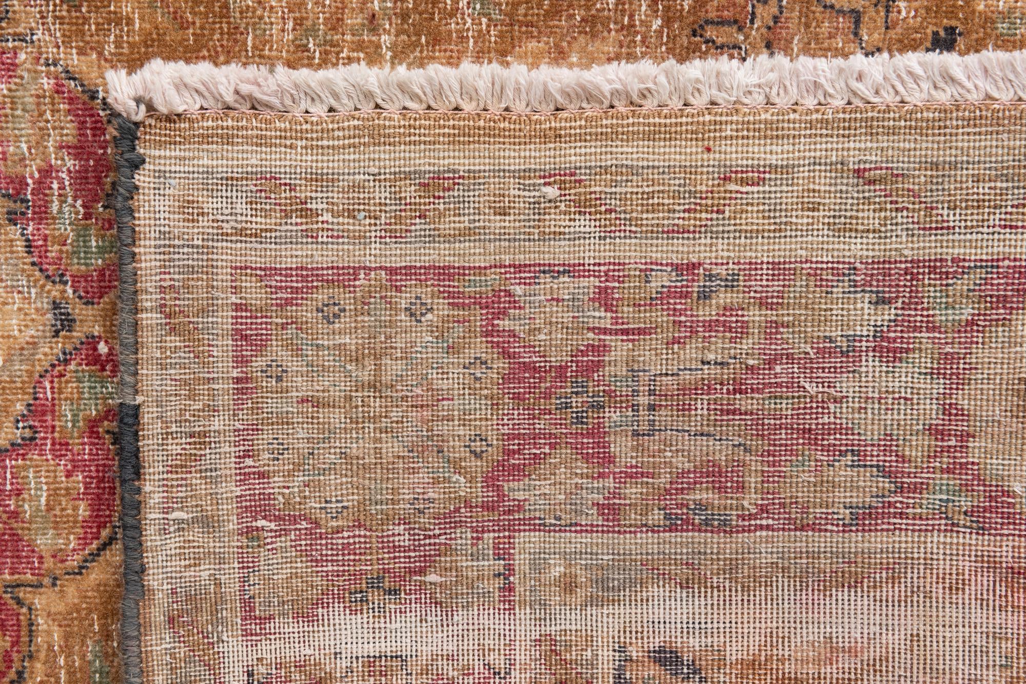 4' 2 x 6' 1 Hand Knotted Ultra Vintage Persian Wool Rug