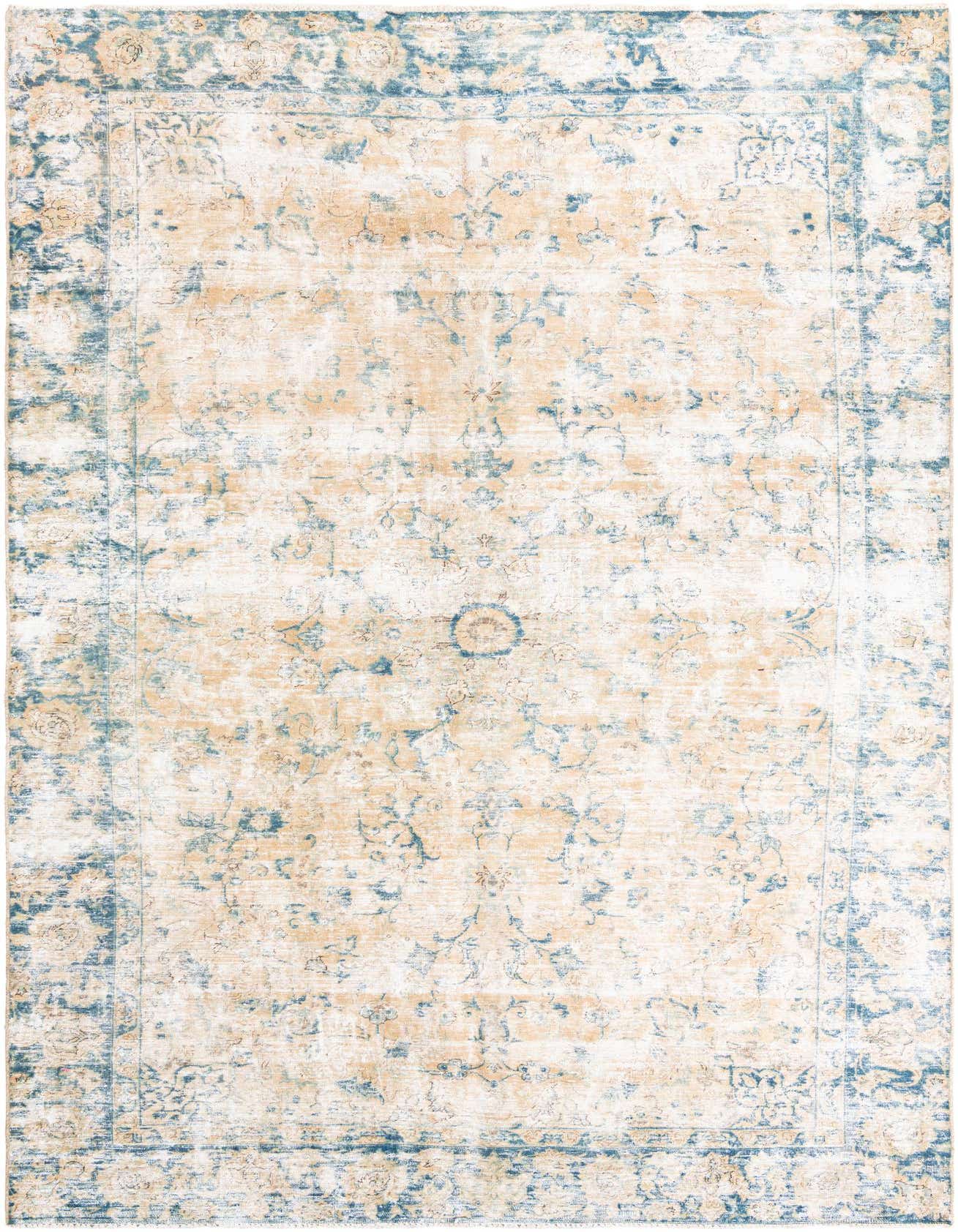Primary image 7' x 10' 9  Hand Knotted Ultra Vintage Persian Wool Rug