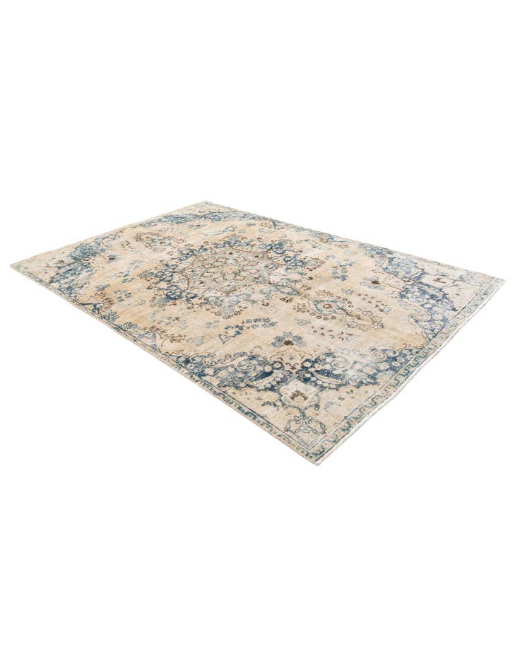 Detail image of 6' 6 x 9' 4 Hand Knotted Ultra Vintage Persian Wool Rug