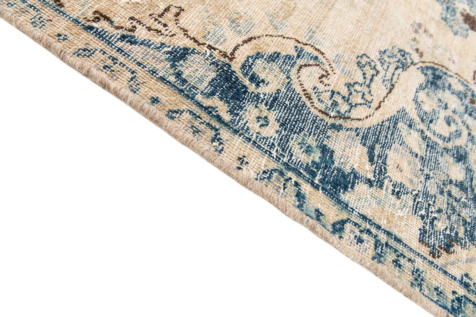 6' 6 x 9' 4 Hand Knotted Ultra Vintage Persian Wool Rug