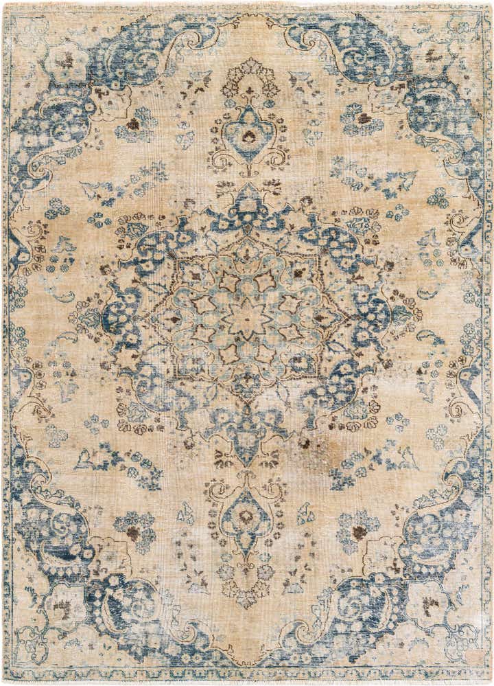 6' 6 x 9' 4 Hand Knotted Ultra Vintage Persian Wool Rug
