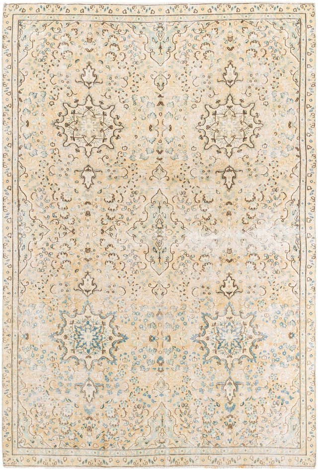 Detail image of 7' 1 x 10' 8 Hand Knotted Ultra Vintage Wool Rug