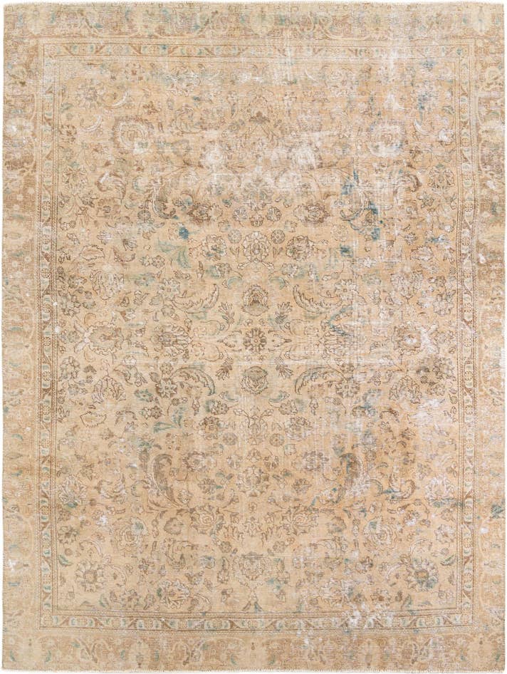 Detail image of 8' 9 x 11' 8 Hand Knotted Ultra Vintage Wool Rug