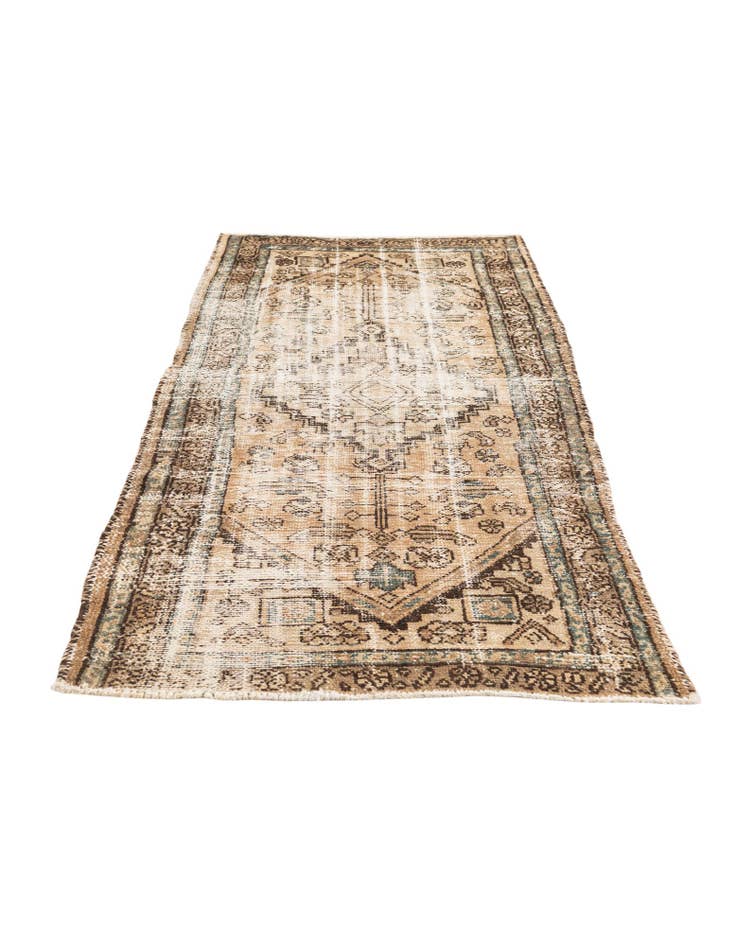 Detail image of 3' 1 x 5' 8 Hand Knotted Ultra Vintage Persian Wool Rug