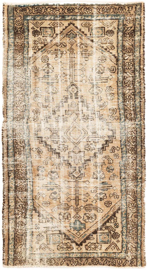 Detail image of 3' 1 x 5' 8 Hand Knotted Ultra Vintage Persian Wool Rug