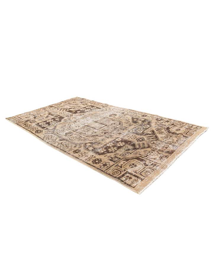 3' 7 x 6' 5 Hand Knotted Ultra Vintage Persian Wool Rug