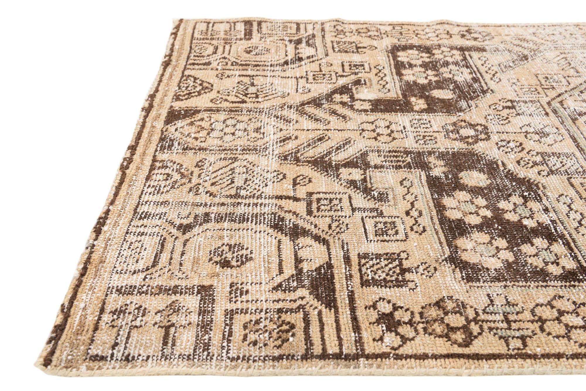 3' 7 x 6' 5 Hand Knotted Ultra Vintage Persian Wool Rug