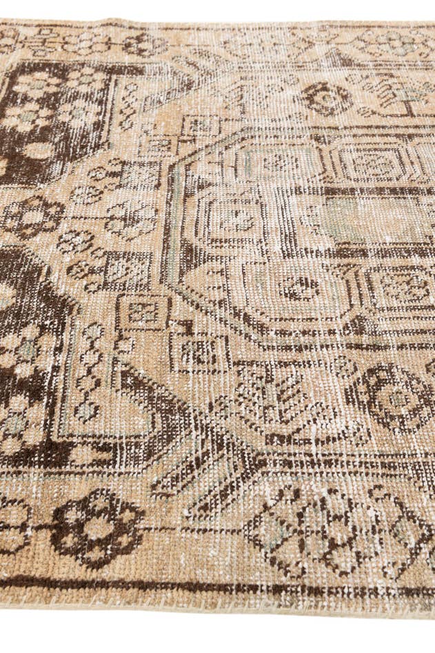 Detail image of 3' 7 x 6' 5 Hand Knotted Ultra Vintage Persian Wool Rug