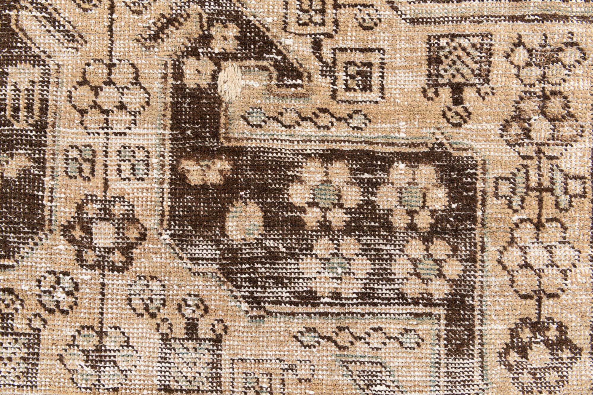 3' 7 x 6' 5 Hand Knotted Ultra Vintage Persian Wool Rug